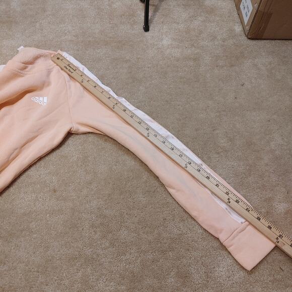 Adidas Size Small S Light Pink Sweatshirt Workout Long Sleeve Comfy Athleisure - Picture 3 of 9